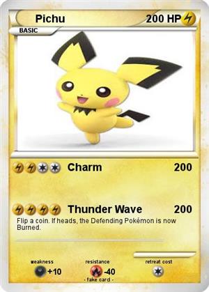 Pichu card 